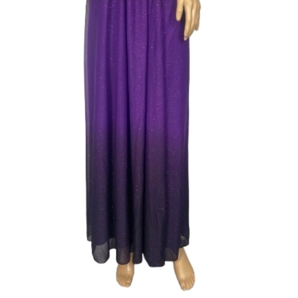 Xscape by Joanna Chen Ombre Floor Length Purple Gown - Picture 5 of 10